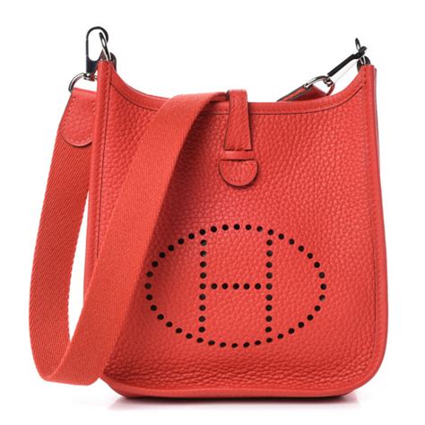 hermes evelyne rouge tomate|HERMES Taurillon Clemence Evelyne TPM Rouge Tomate.